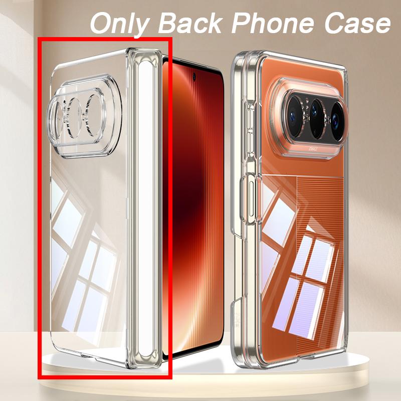 For Huawei Pura X Max Case Luxury Plating Clear Soft Magnetic Phone Hinge Protective Plastic Cover For Huawei Pura X Max Case