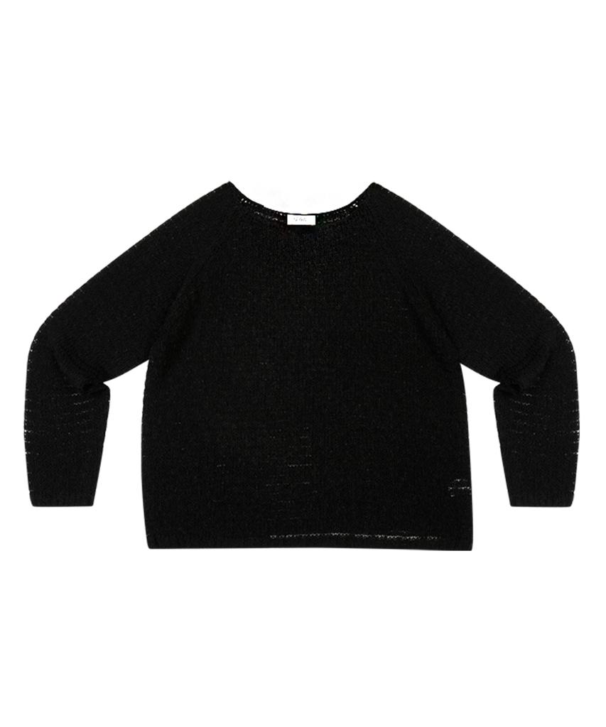VLETI Boat-Neck Long Sleeve Knit (Black)