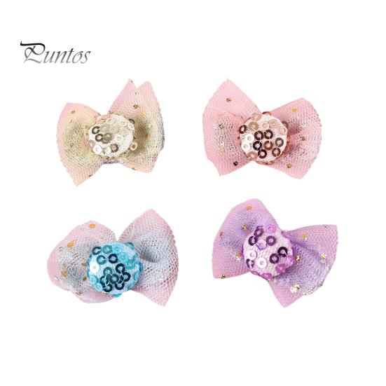 

4 шт. заколки для шерсти питомца с пайетками и бантами, маленькие заколки для щенков и кошек, аксессуары для волос, ручная работа, заколка для волос конфетного цвета, нарядите своего питомца для повседневной носки, для фото, для улицы 4pcs