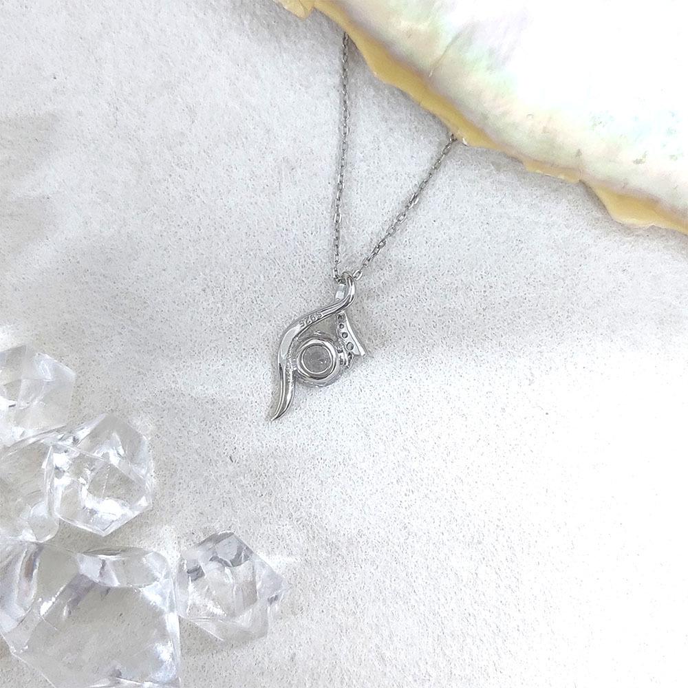 925 Sterling Silber Zirkonia Anhänger Halskette – Elegantes 1 Karat Design für Damen, Auf Lager.