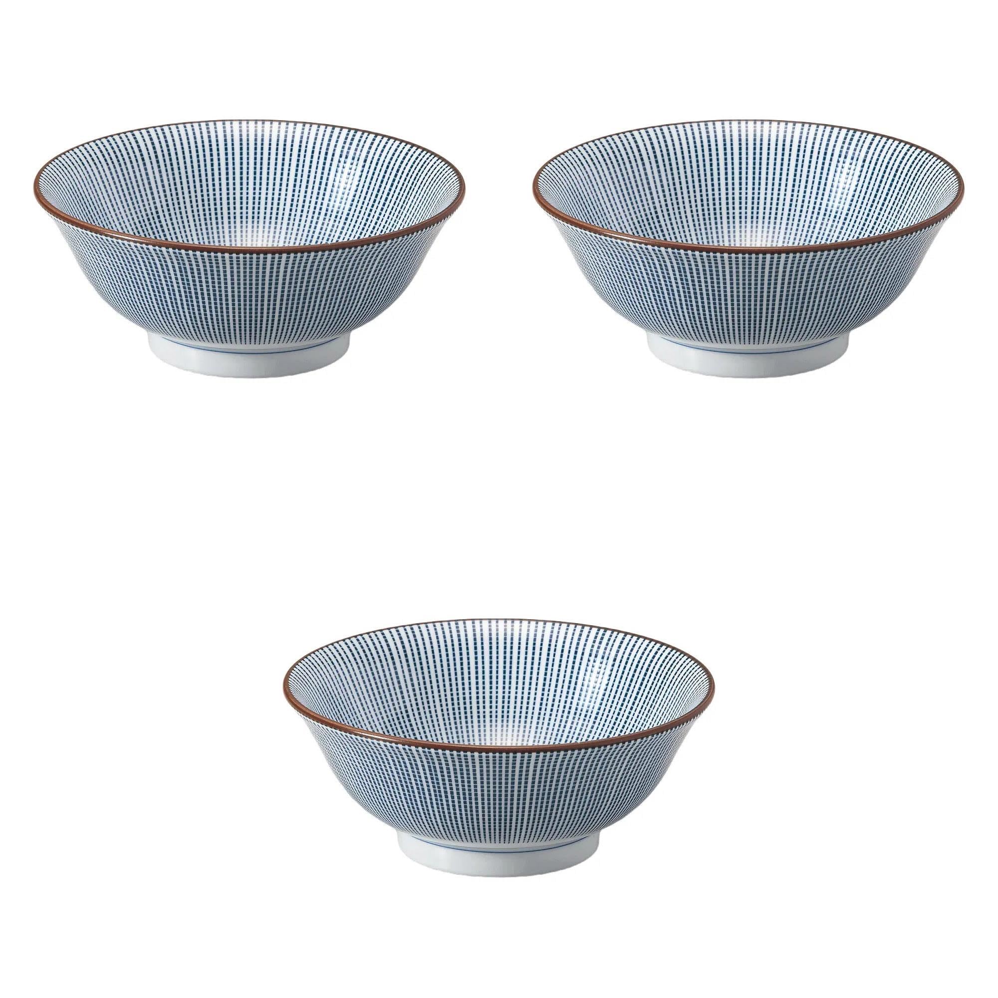 

Set of 3 Sendan Tokusa Bowls x Ramen Bowls by Setomonohonpo 6.3cm High-Based [18.5 7.8cm]