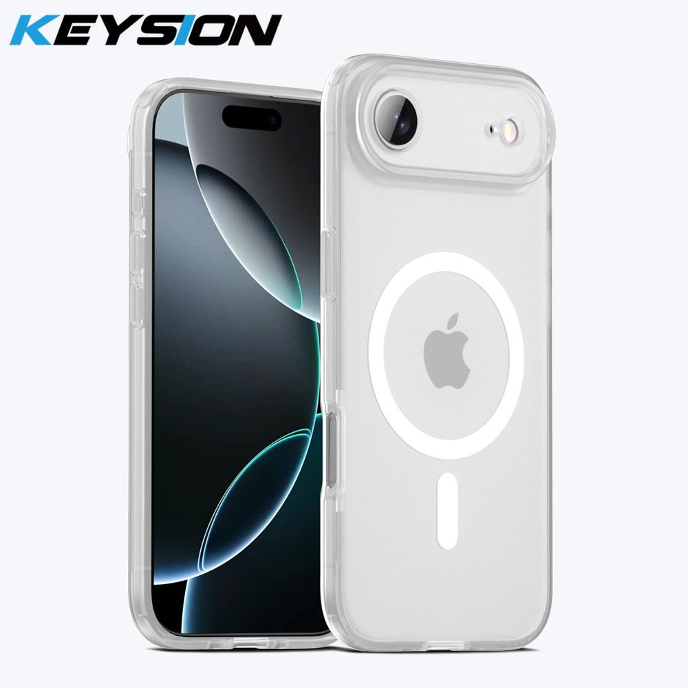 

KEYSION Translucent Matte Case for MagSafe for iPhone 17 Air TPU+PC Wireless Charging Shockproof Phone Cover for iPhone 17 Air for iPhone 17 Air чистый