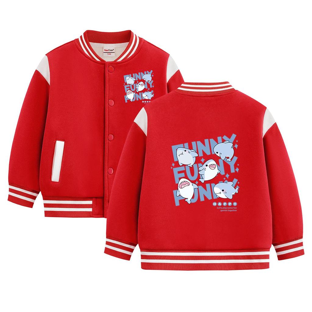 Children's Fleece-Lined Baseball Jacket: Stylish Autumn/Winter Coat for Boys and Girls, 2026 New Release