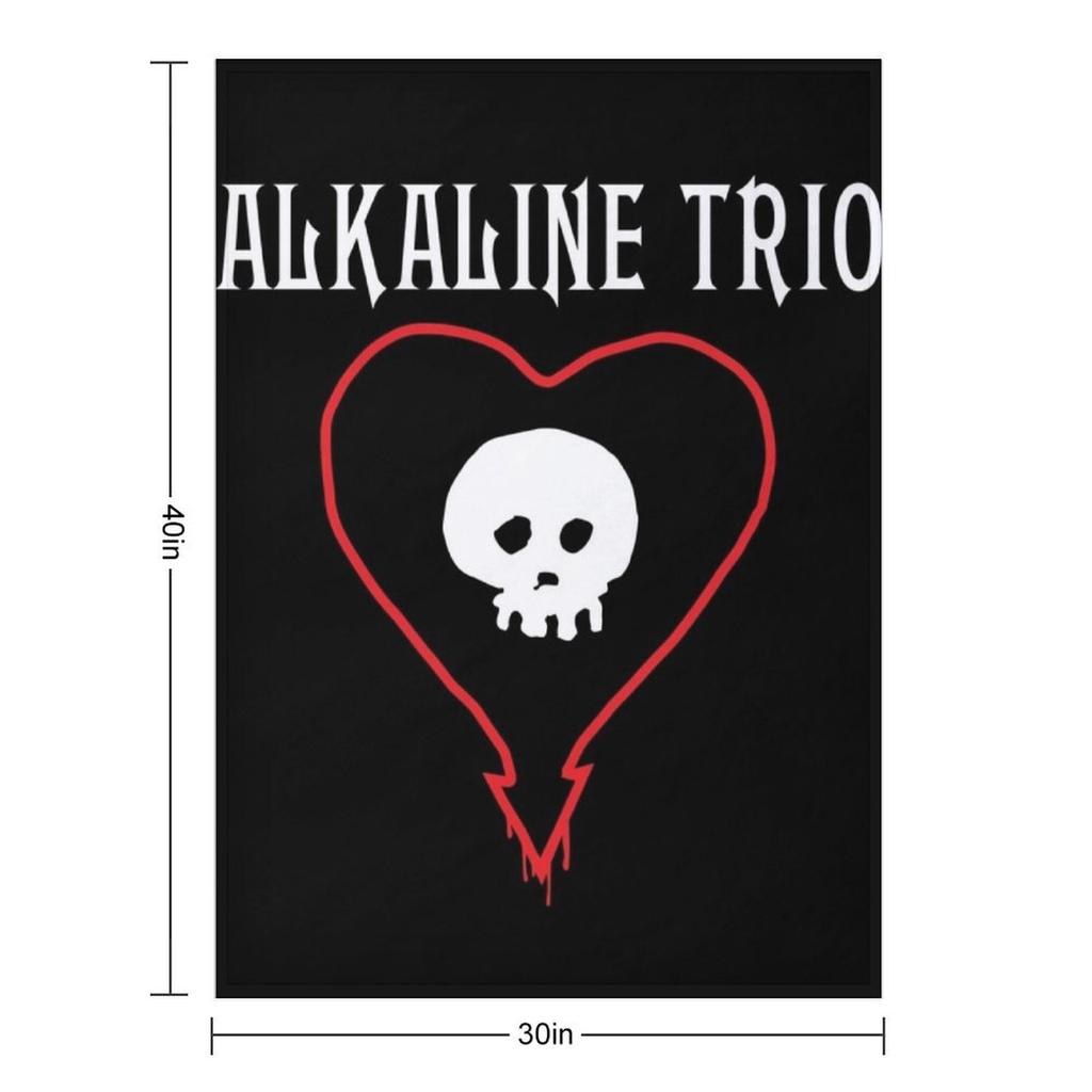 Alkaline Trio Punk Band Logo - Skull Heart Text Throw Blanket sofa bed Plaid Retros For Sofa Thin Blankets