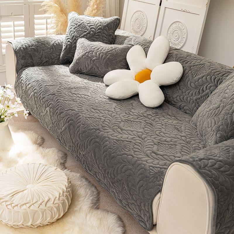 Pernă de canapea Nordic Light Luxury Pernă de pluș scurtă Universală pentru patru sezoane Simplă Modernă Antiderapantă Husă Husă Husă Pânză