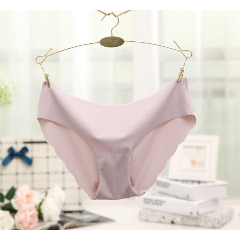 

Женское флуоресцентное нижнее белье из ледяного шелка, бесшовные цельные трусы, трусики с низкой посадкой, сексуальные трусики XL
