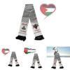 Palestine Flag Scarf Double-layered Polyester Fabric 14*130cm Multicolor