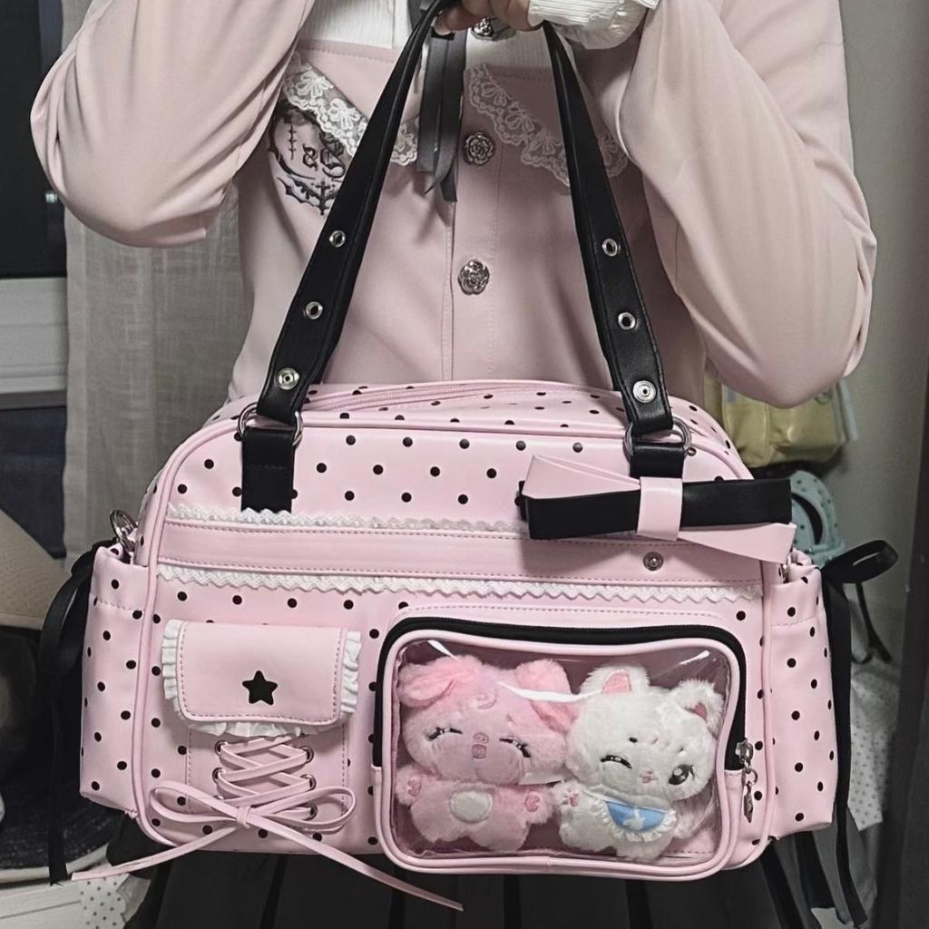 New Style Girl'S Sweet Hidden Ulzzang Ita Bag Dolls Bag Cute Large Capacity Y2K Shoulder Crossbody Bag Concert Hidden Light Sign