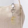 Comb Charm Keyring Acetate Miniature Milk White/Black White for Bag Backpack Purse Wallet Women Hair Care Accessory