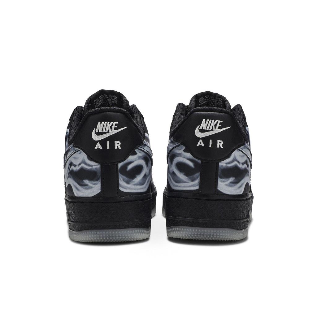 Nike Air Force 1 '07 QS 'Black Skeleton' (Unisex) Black / Black / Black Skateboard Shoes BQ7541 001