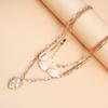 Summer punk style multi-layer shell necklace ocean wind retro love necklace necklace