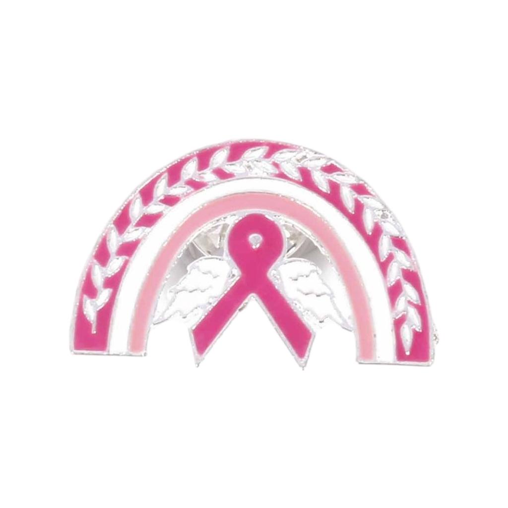 Elegant Breast Cancers Awareness Ribbon Brooch Sweater Lapel Pin for Women and Girls Clothes Decoration Accessories