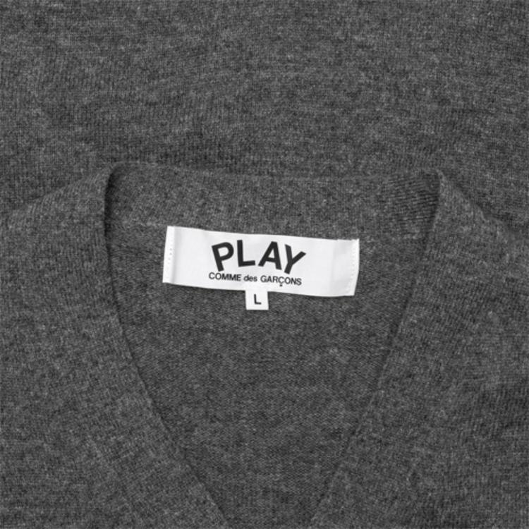 Comme des Garçons PLAY COMME des GARCONS PLAY Cardigan Double Emblem 'Grey' Men's AZ-N058-051-3