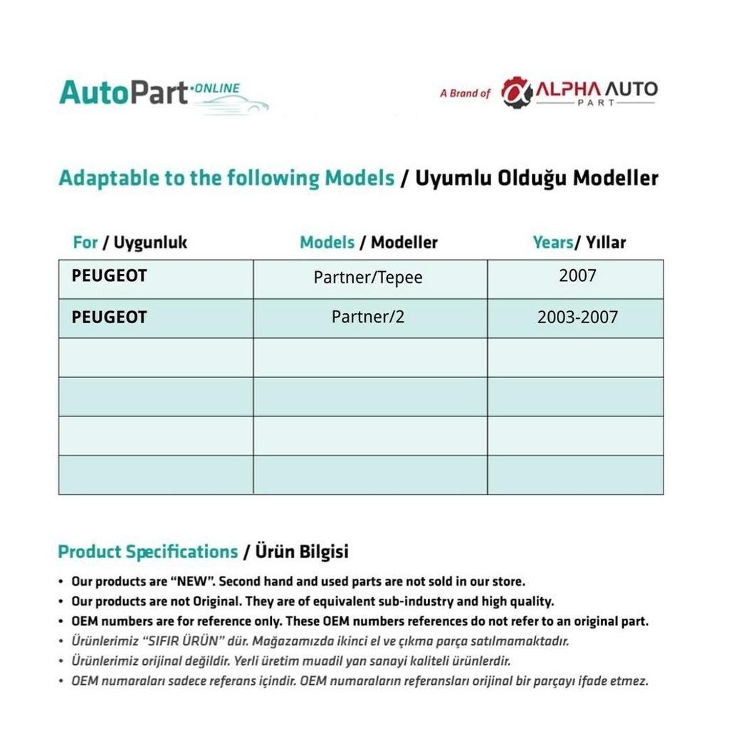 Front Left Windshield Repair Kit for Peugeot Partner 2,Tepee