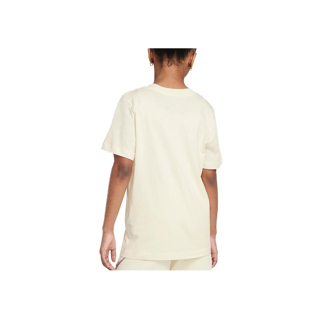 Nike Sportswear Breathable Comfortable Round Neck Pullover Short Sleeve T-Shirt Kids Tops Coconut-Milk FZ5178-113