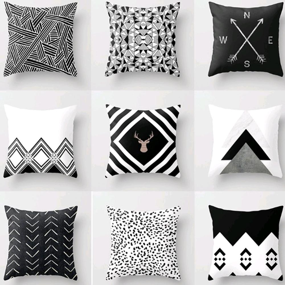grey square pillow cases