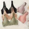 Tief ausgeschnittener nahtloser kabelloser BH für Damen, dünne unsichtbare Intimwäsche mit Gelstreifen, weiche Stütze, tägliches Bralette