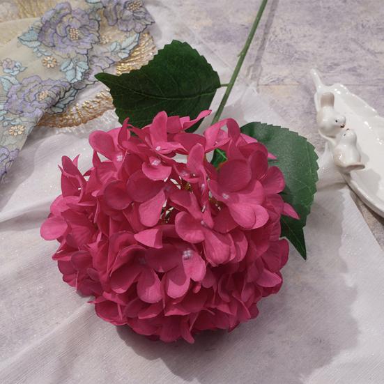 Real Touch Artificial Hydrangea Flower 27.5" Full Fake Hydrangea Flower Lifelike Faux Silk Hydrangeas for DIY Wedding Bouquet Spring Indoor