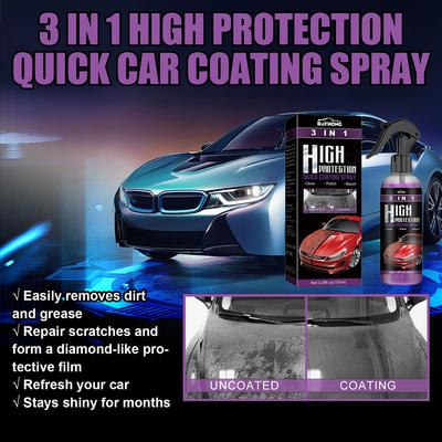 Spray do Powłoki Samochodowej 3 w 1 Hydrofobowy Polerka Nadwozia Ceramiczna Naprawa Rys Odstraszacz Powłoka Ochronna Czyszczenie Akcesoria Samochodowe