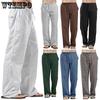 Men's Autumn Streetwear Elastic Waists Trousers Loose Pants Straight Party Pants Linen Plus Size