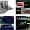 4 Pack Headlight Taillight Tint Honeycomb Graphic Tail Light Lamp Cover Film Car DIY Self Adhesive Tint Film Sheet 18.89'' x 11.81'', Black