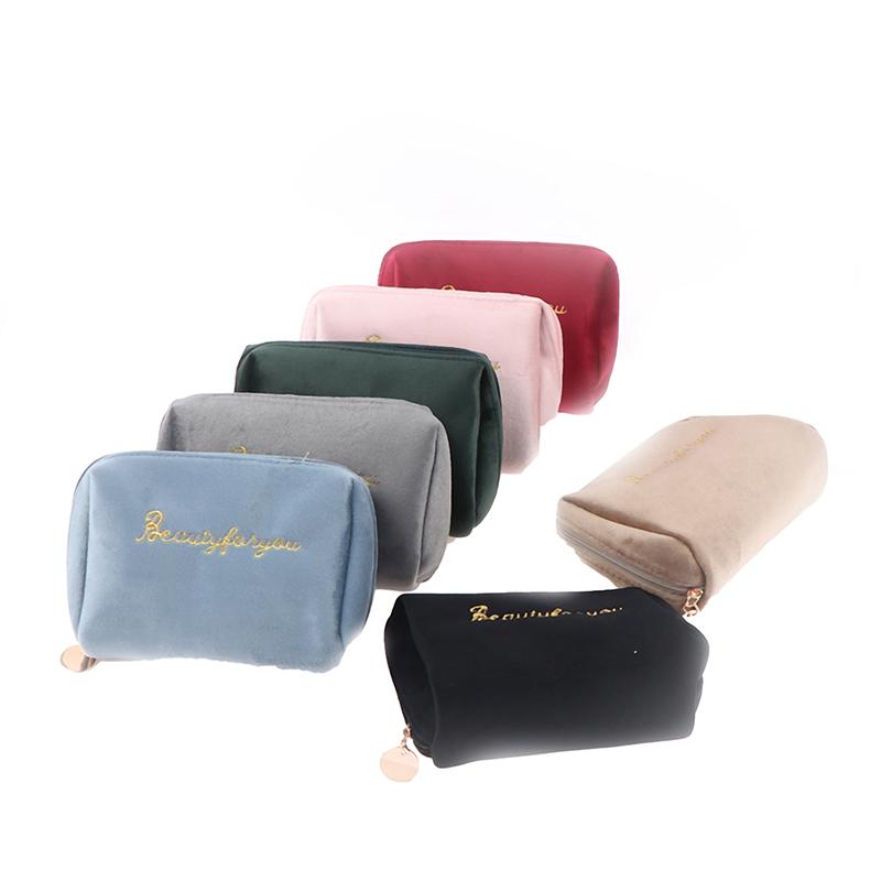 Velvet Organizer Lipstick Travel Cosmetic Bag Box Pouch Beauty Case Makeup Bag