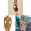 Sexy Spaghetti Strap Dress With Cross Ties For Summer Casual Wear