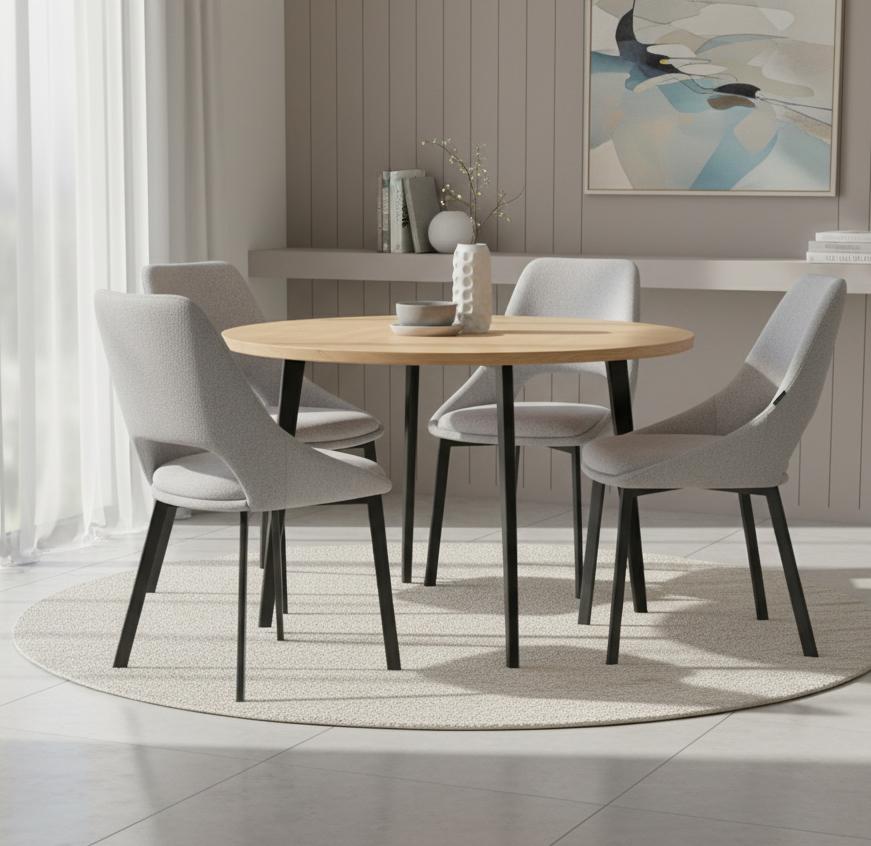 SIENA upholstered chair, gray fabric