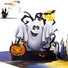 3D Halloween Ghost Pumpkin Greeting Card - Small Party Gift Card
