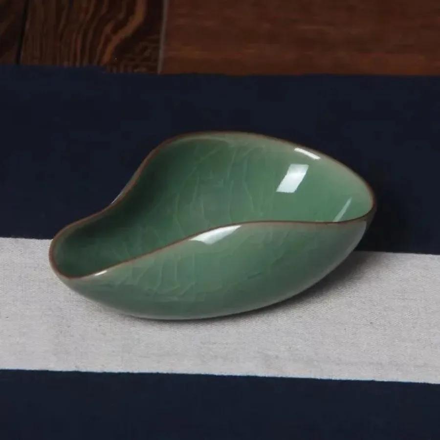 Celadon Cha He Kung Fu Holder Tea Presentation Vessel Porcelain Tea Boxes Saucer Tea Set Accessories Tea Ceremony