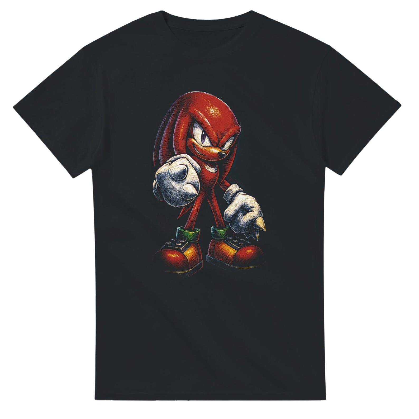 Knuckles Halftone Heavyweight Unisex Crewneck T shirt | Gildan® 5000 4XL