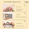 Make-up-Pinsel-Set mit Spiegel, komplettes Set, superweiches Fell, ein Set mit Gesichtspuder- und Lidschatten-Pinsel-Set in Box, tragbares kleines Set