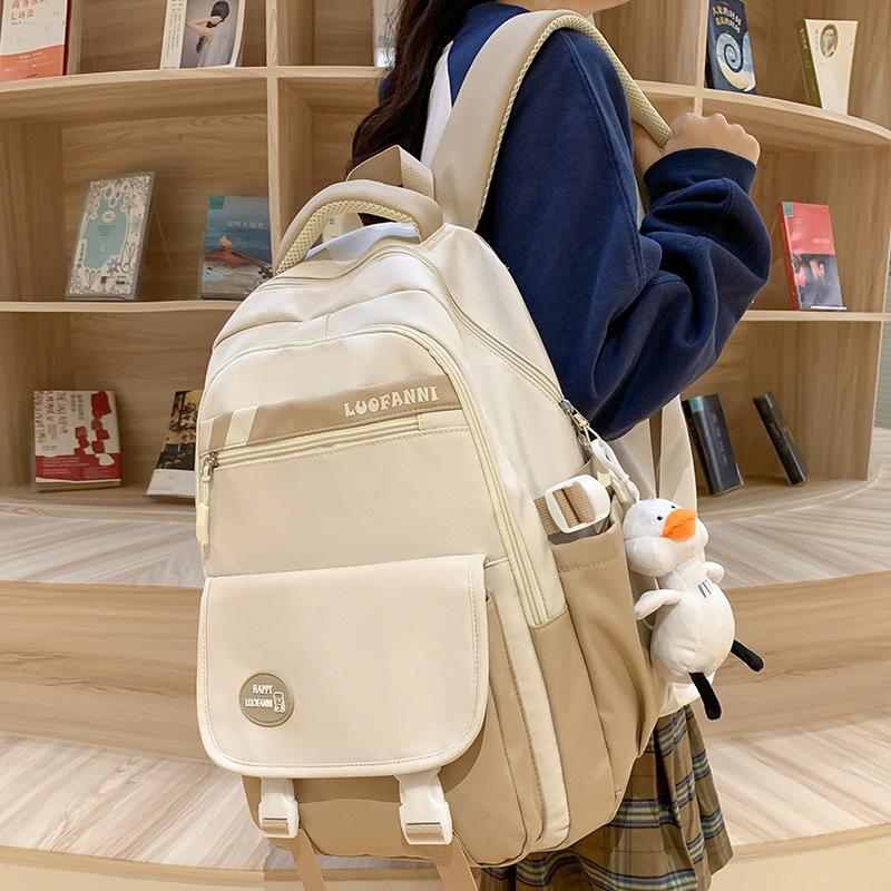 Children Elementary School Students Girls Junior High School Students High School Students Color Blocking Backpack College Students Backpack