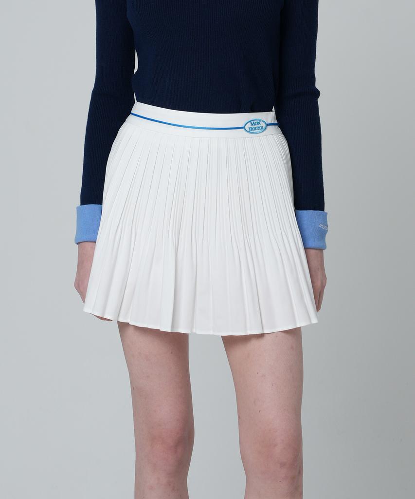 MONBIRDIE GOLF Mare Pleated Skirt White