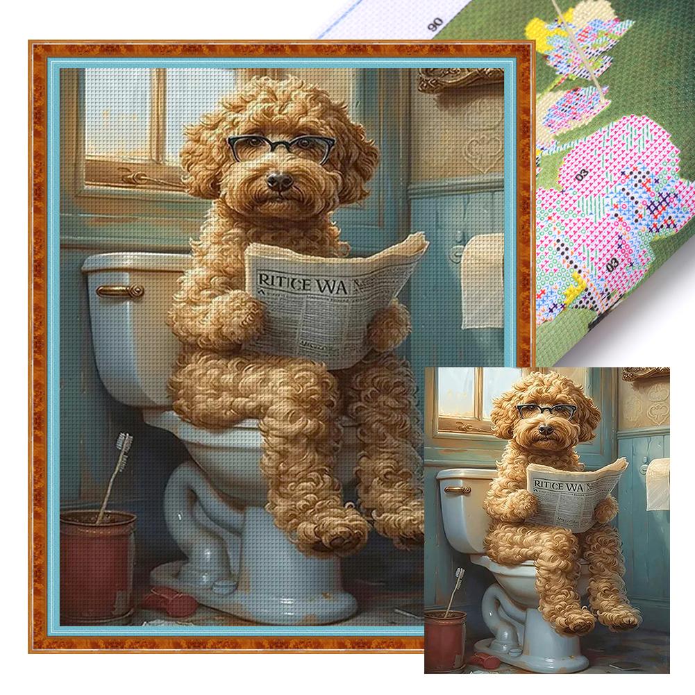 Full Embroidery Eco-cotton Thread 11CT Printed Animal Cross Stitch Kit Art