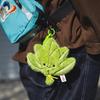 Green Pomelo Leaf Plush Pendant Car Keyring For Dispelling Bad Luck Home Bedroom Decoration Backpack Charms Birthday Gift