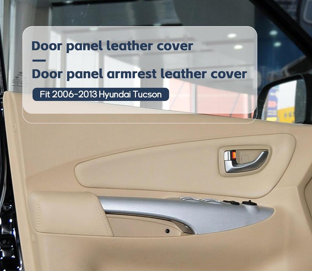 Hyundai Tucson 06-13 4-Deurs Leer Deurklink Wrap & Interieur Opknapping.