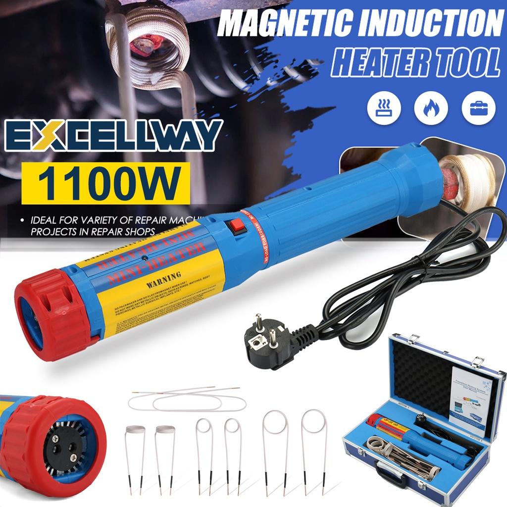 1100W Mini Flameless Electromagnetic Induction Heater With 8 Pieces Coil Kits For Auto Use Bolt Remover Repair Machine