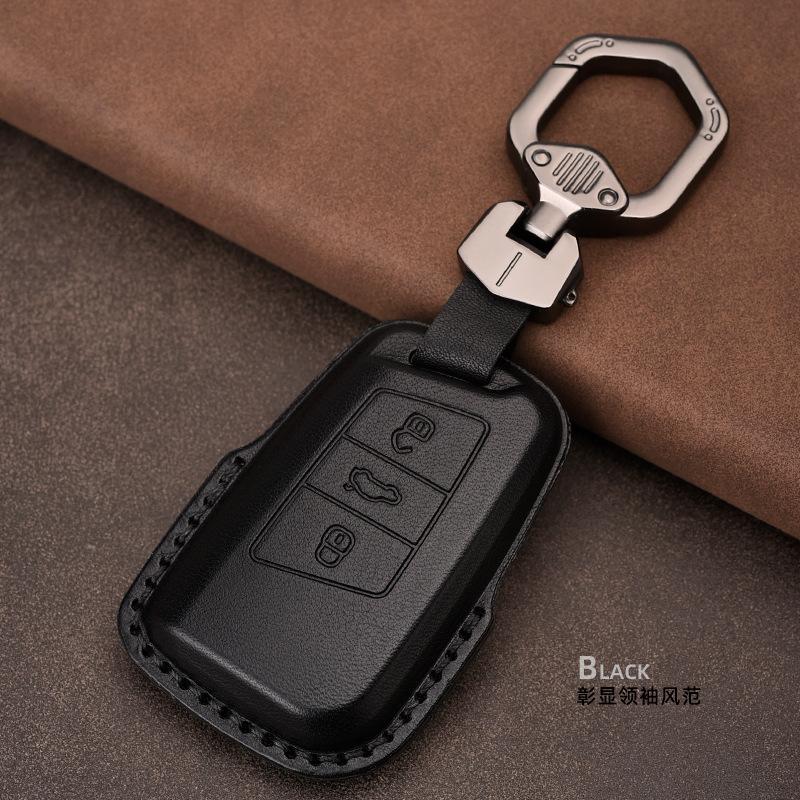 Suitable for Volkswagen Exploration Song Tuon Tuyue CC Bora 7 Golf 6 Leather Car Key Case Case Buckle Lingdu
