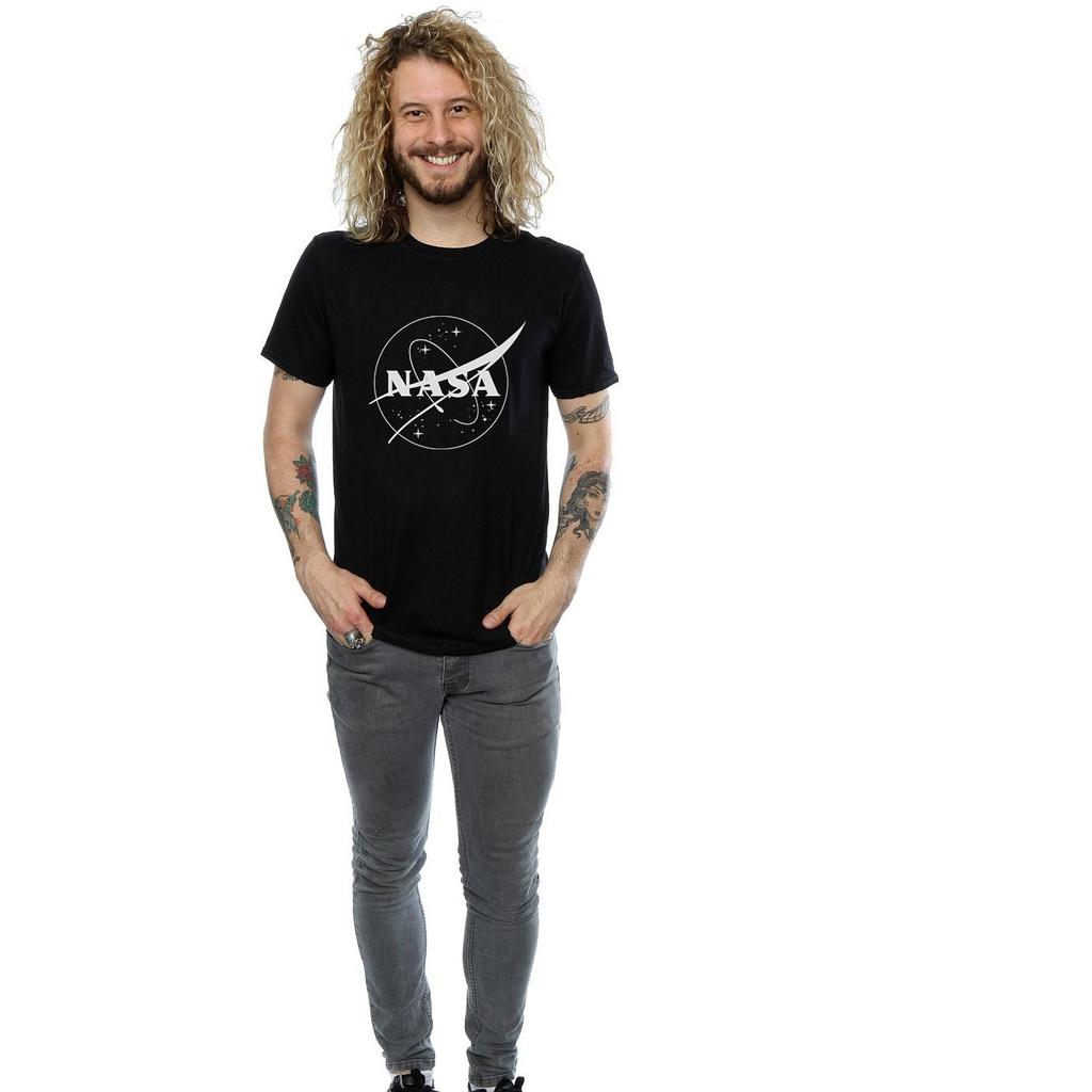 NASA Mens Classic Insignia Logo Monochrome T-Shirt