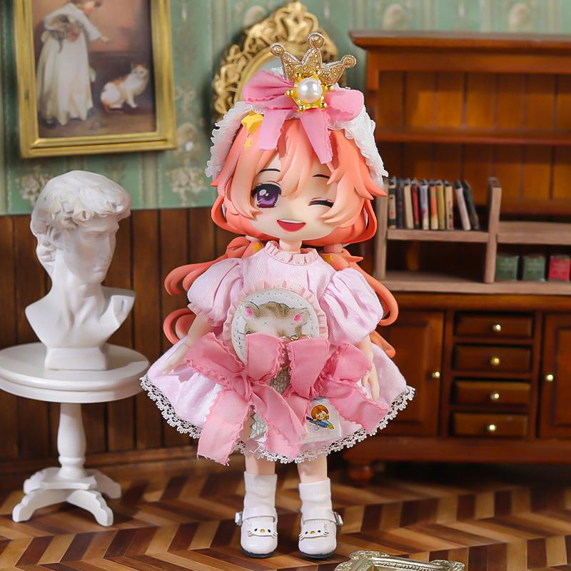OB11 BJD Cute Doll Dress Clothes for ob11 Lolita style obitsu11molly1/12 bjd Doll Clothes Accessories Durable Toy