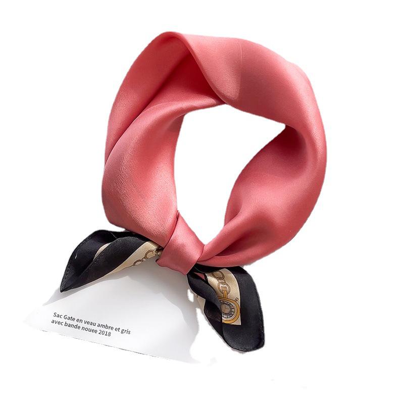 Pfauenblau Maulbeerseidenschal – Allround-Kleiner quadratischer Schal für Damen, Frühling/Herbst