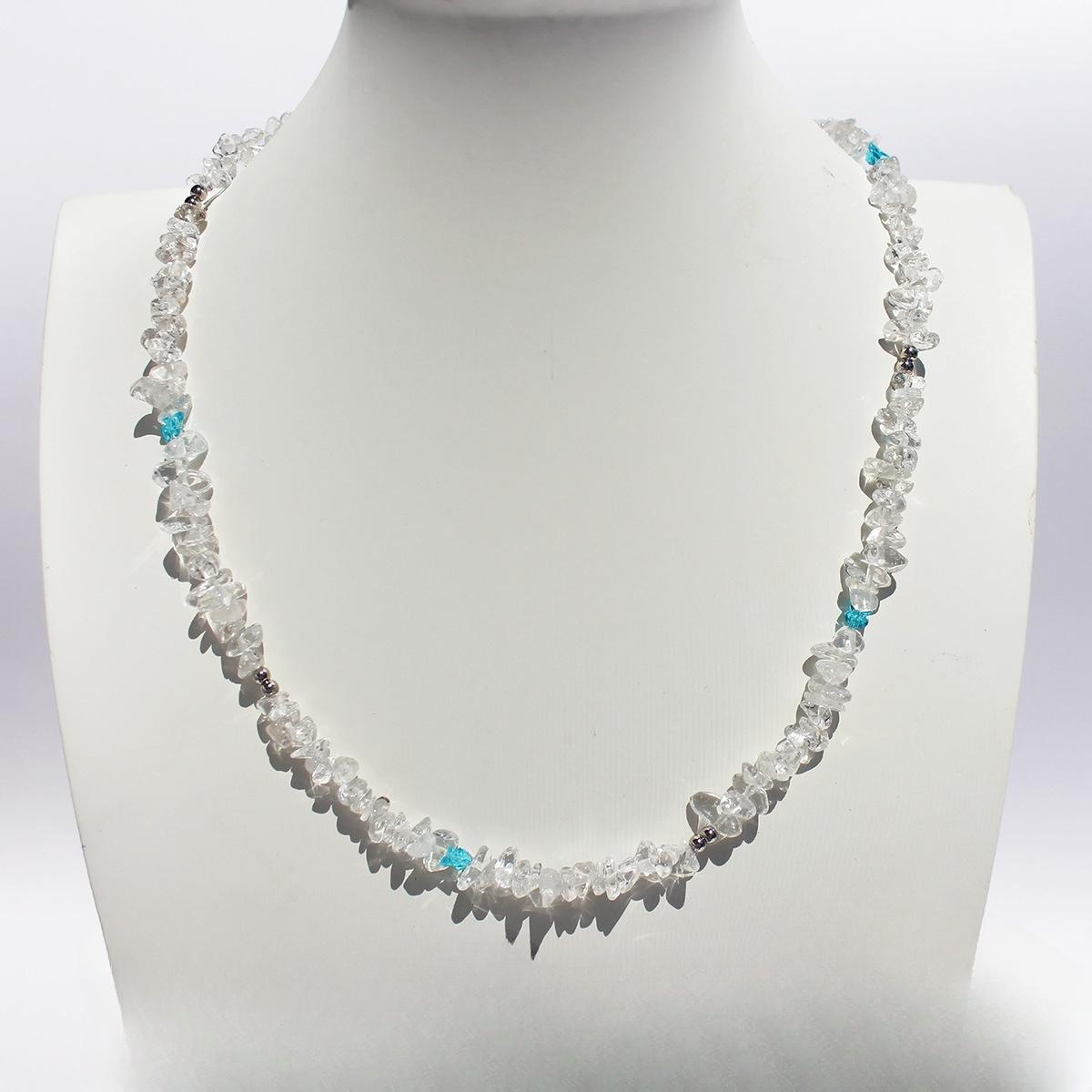 

Оригинальное ожерелье с прохладным и ледяным кристаллом, модная бамбуковая белая бабочка, ракушка, натуральный камень, бисерная ключичная цепочка 397