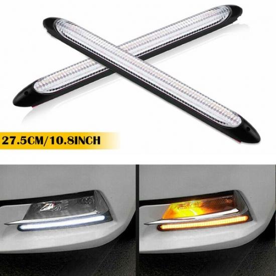 2 LED DRL Car Styling Daytime Running Light Strip Waterproof For Headlight Parts