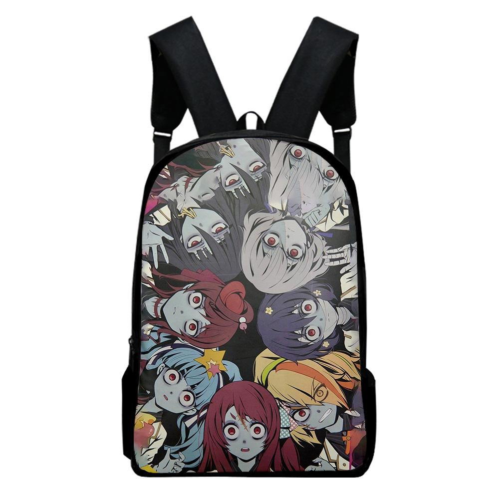 Harajuku Youthful Zombie Land Saga Student School Bags Notebook Backpacks 3D Printed Oxford Waterproof Boys/Girls Travel Bags
