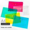 Transparent A4 PP File Bag with Label and Snap Closure for Document Storage and Organization