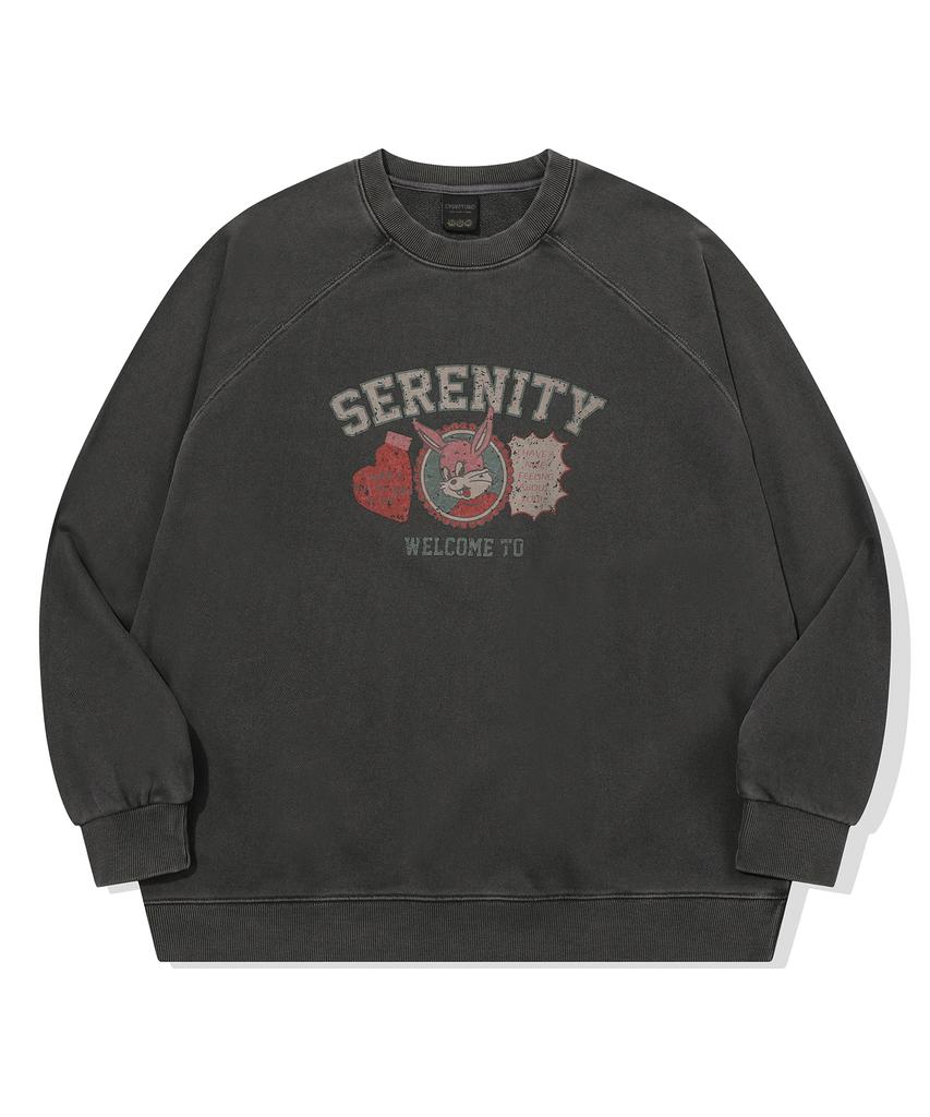 CPGN STUDIO Serenity Raglan Pigment Sweatshirt Smoke Black