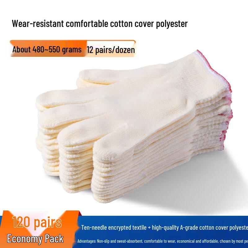 Wear-Resistant Thick Cotton Work Gloves