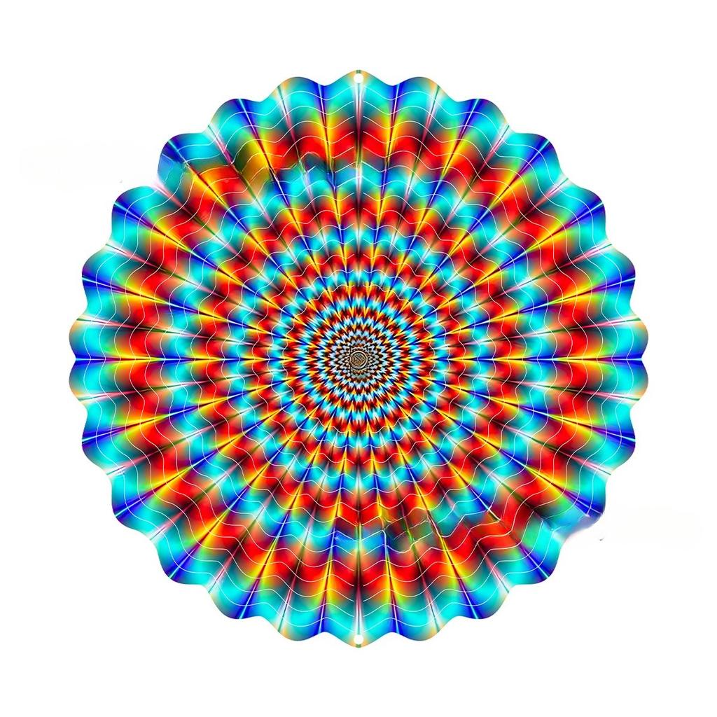 Mandala Wind Spinners for Yard and Garden 3D Steel Hanging Spinner for Outdoor Indoor 360 Degree Swivel Spinner