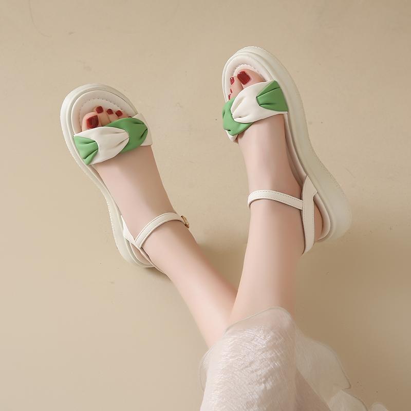 Fashion CRLAYDK Sandals for Women Flat Shoes Comfortable Dressy Ladies Open Toe Buckle Strap Slides Leather Beach Casual Slippers